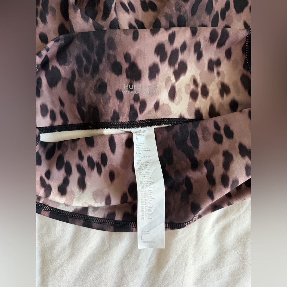 Fabletics Leopard Print Bike Shorts - Picture 3 of 3